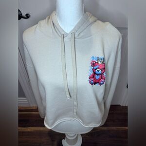 Bella canvas cropped Hoodie Bear Graphic new medium